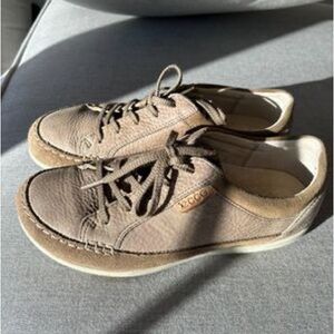 Ecco Taupe Comfortable Sneakers, Women's Size 6